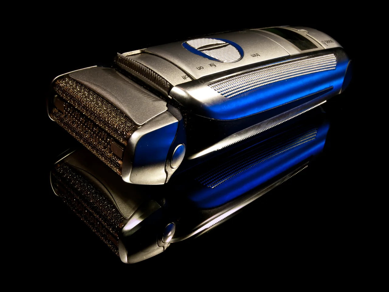 Braun 8995 foil shaver on a black background